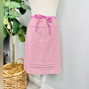 INC Vintage Pink Preppy Shabby Chic Fairycore Wool Silk School Girl Skirt Grunge